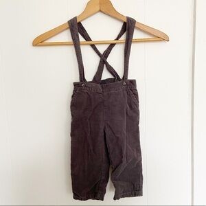 Janie and Jack grey corduroy‎ suspender pants 12-18